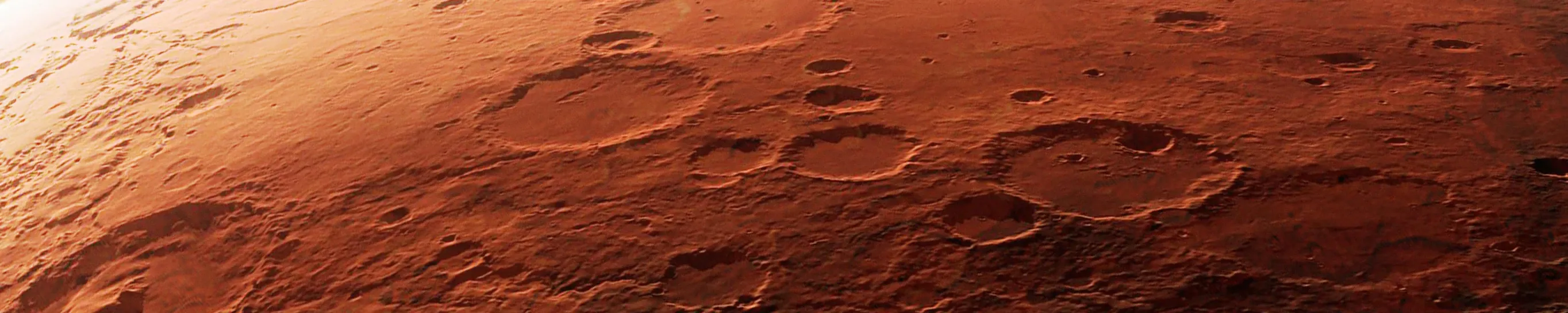 The ridged surface of the mars